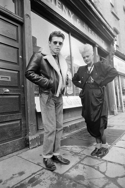 Alannah Currie and Tom Bailey who form pop duo The Thompson Twins pictured outside