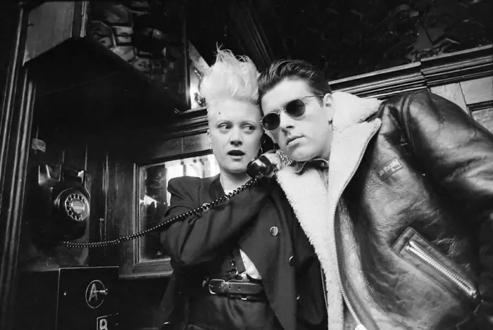 Framed Print : Alannah Currie and Tom Bailey who form pop duo The Thompson Twins pictured inside