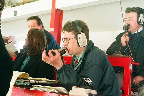 Alastair Brownlee reporting for Radio Cleveland in Ayresome Park