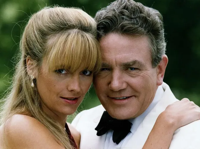 Framed Print : Albert Finney actor with screen lover in the production of The Green Man Framed Print : Albert Finney actor with screen lover in the production of The Green Man