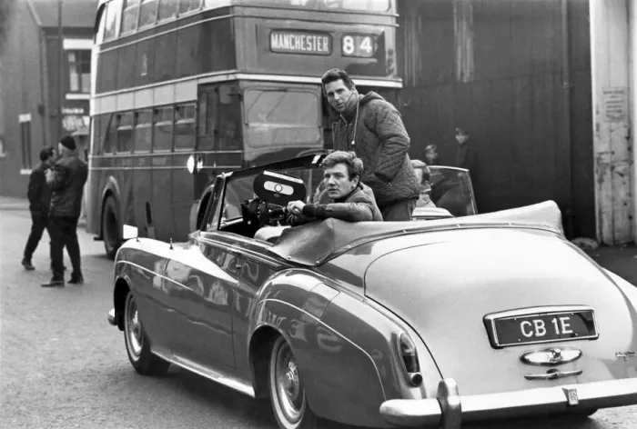 Framed Print : Albert Finney pictured in the bronze Rolls Royce which they used for filming of two for Framed Print : Albert Finney pictured in the bronze Rolls Royce which they used for filming of two for