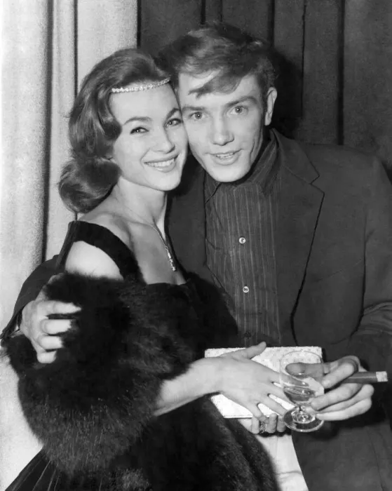 Framed Print : Albert Finney and Shirley Anne Field at the premeire party for their new film