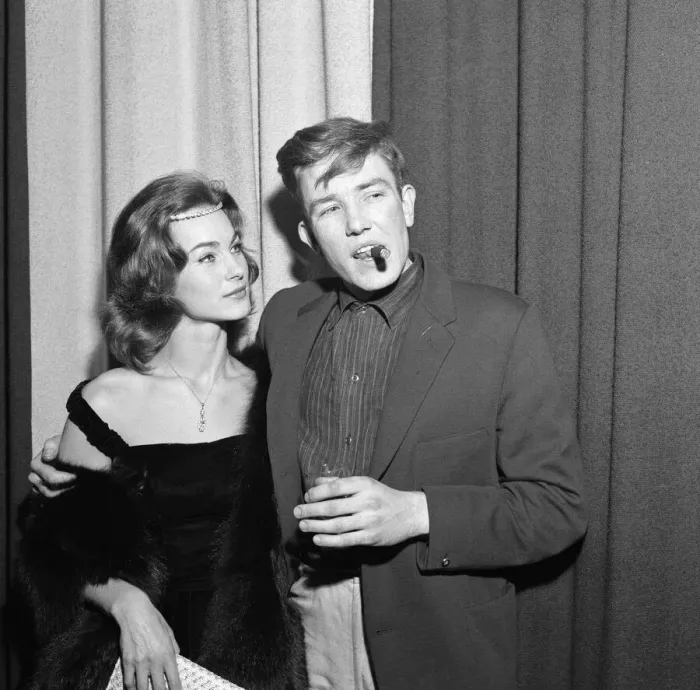 Framed Print : Albert Finney and Shirley Anne Field at the premiere of their new film