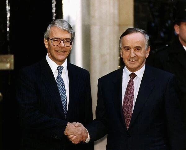 Albert Reynolds Irelands Prime Minister meets British Prime Minister John Major 1993