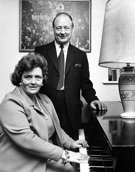 Alderman Donald Mills and his wife Councillor Julia Mills. 5th March 1973