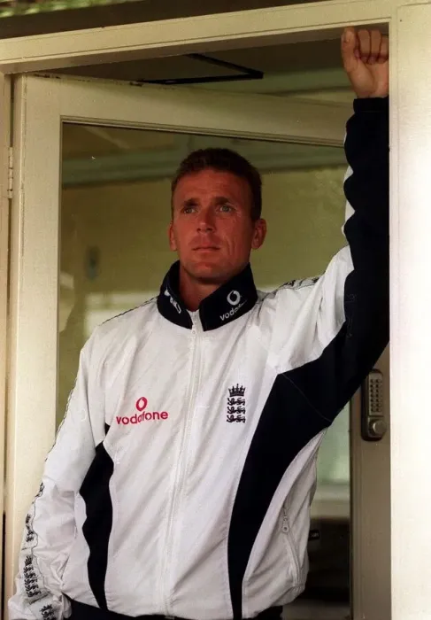Framed Print : Alec Stewart England Cricket Captain June 1998 stands under an cover at Edgebaston Framed Print : Alec Stewart England Cricket Captain June 1998 stands under an cover at Edgebaston