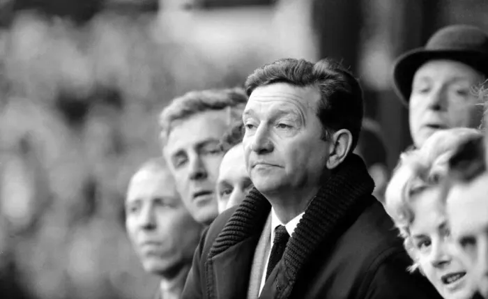 Framed Print : Alec Stock Manager of QPR - March 1968 watching the game betwwen QPR v Blackpool Framed Print : Alec Stock Manager of QPR - March 1968 watching the game betwwen QPR v Blackpool
