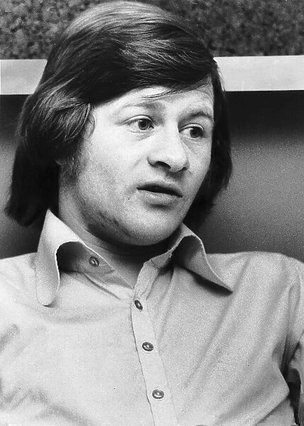 Alex Higgins snooker player April 1973 in his managers office