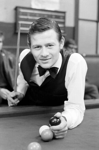 Alex Higgins at the table in a local club. November 1969 Z10851-007