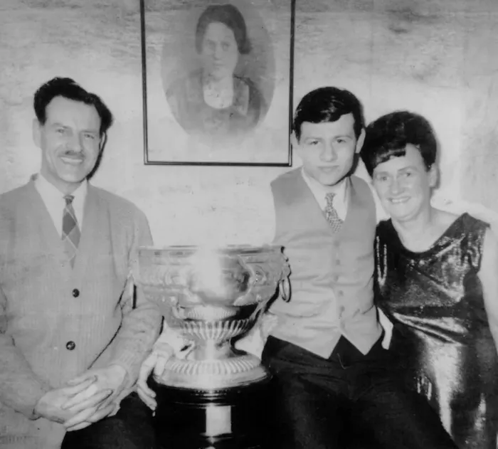 Framed Print : Alex Higgins after winning the Northern Ireland Championships just before his 18th Framed Print : Alex Higgins after winning the Northern Ireland Championships just before his 18th
