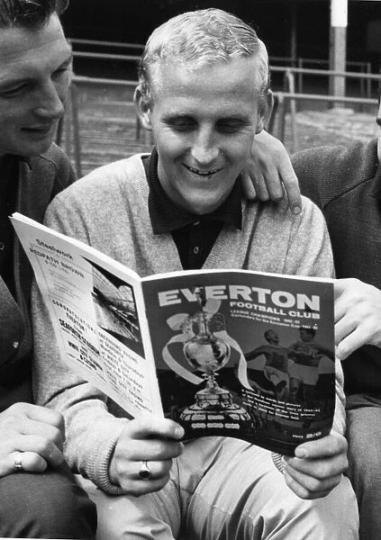Alex Young Everton football player 1960-1968, pictured readling club magazine