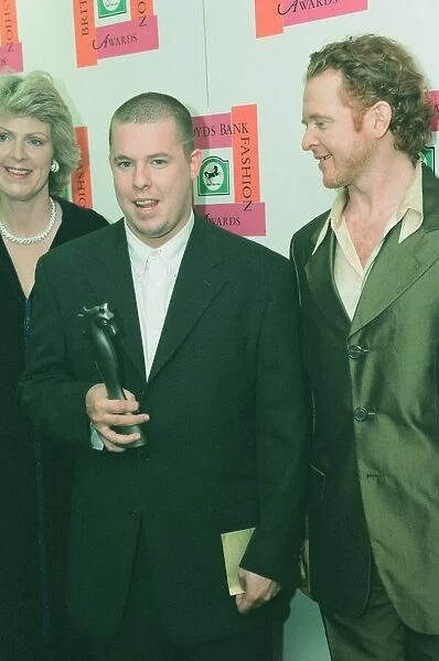 Alexander McQueen after being named British Designer of The Year at the Lloyds Bank
