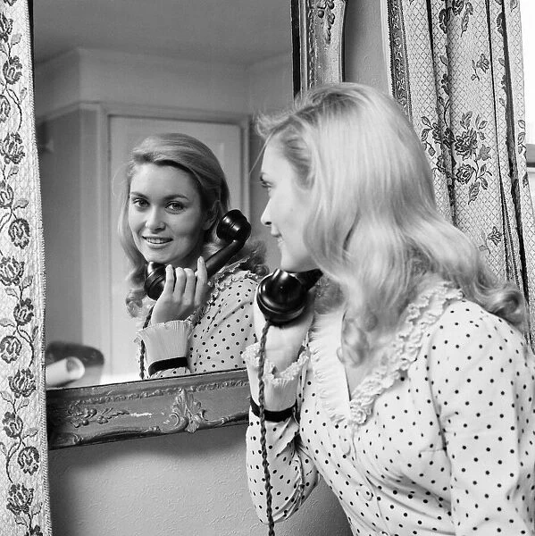 Alexandra Bastedo, British actress, pictured at home in London