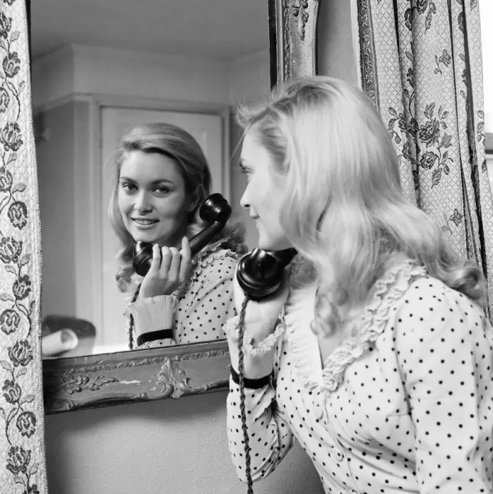 Framed Print : Alexandra Bastedo, British actress, pictured at home in London