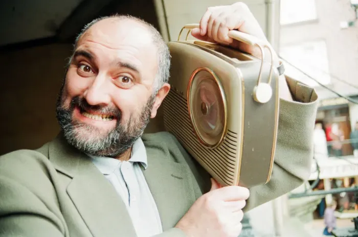 Framed Print : Alexei Sayle, actor, author and comedian, opens the Vintage Radio Museum in Chester Framed Print : Alexei Sayle, actor, author and comedian, opens the Vintage Radio Museum in Chester