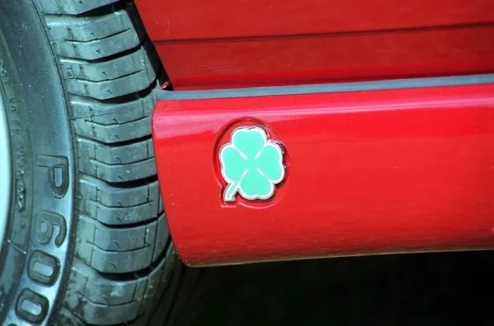 Framed Print : ALFA ROMEO 145 CLOVER LEAF LOGO AUGUST 1997