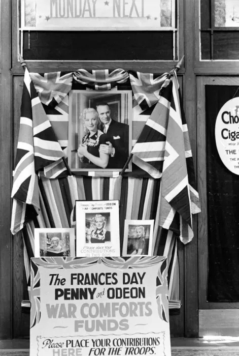 Framed Print : Alfieri. Frances Day to perform at The Odeon, Kingston. October 2nd 1940 Framed Print : Alfieri. Frances Day to perform at The Odeon, Kingston. October 2nd 1940