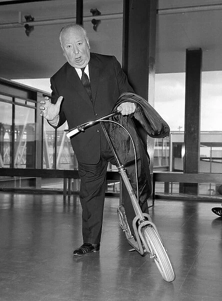 Alfred Hitchcock - film director - September 1969 Skating at claridges he