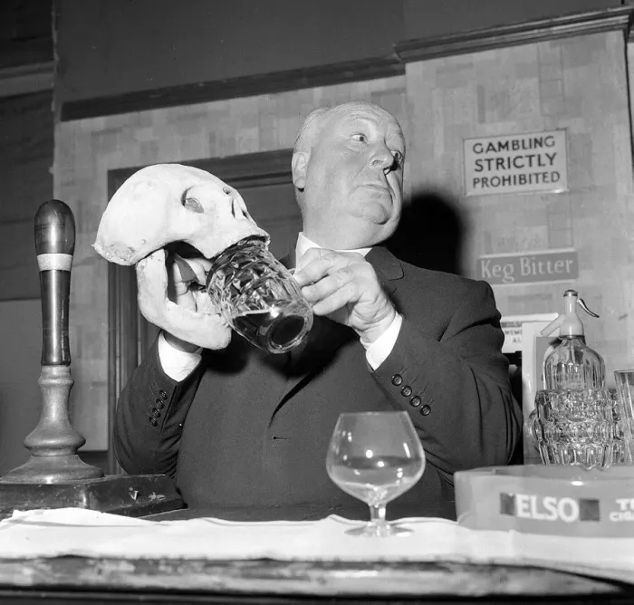Framed Print : Alfred Hitchcock during press conference at the Granada Studios in Manchester seen here Framed Print : Alfred Hitchcock during press conference at the Granada Studios in Manchester seen here