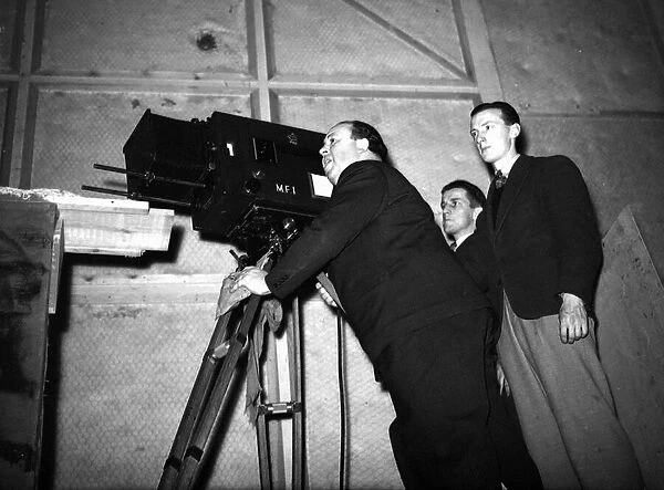 Alfred Hitchcock on the set of his 1939 film Jamacia Inn at the Associated British
