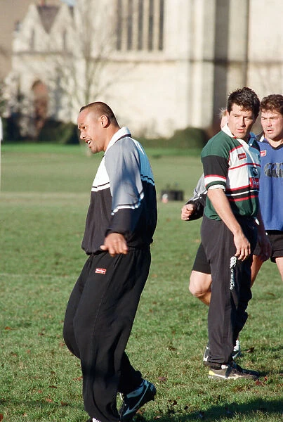 The All Blacks training at Rugby School. Pictured, Jonah Lomu. 2nd December 1997