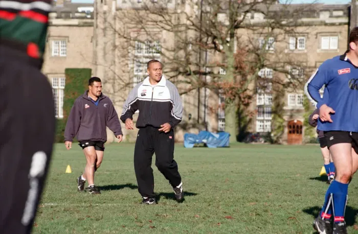 Framed Print : The All Blacks training at Rugby School. Pictured, Jonah Lomu. 2nd December 1997 Framed Print : The All Blacks training at Rugby School. Pictured, Jonah Lomu. 2nd December 1997