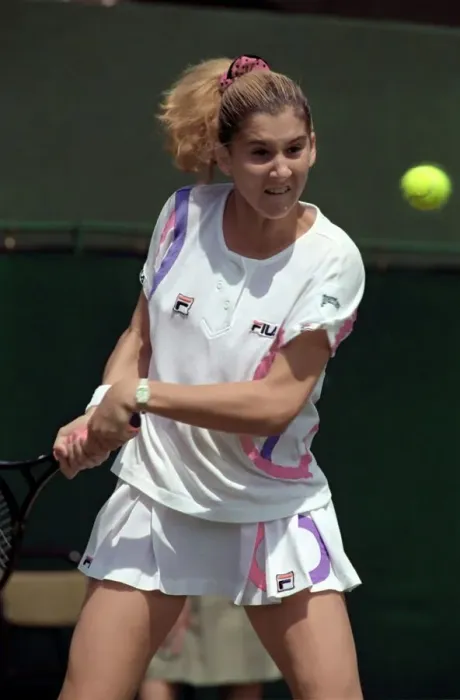 Framed Print : All England Lawn Tennis Chamionships at Wimbledon Ladies Singles Monica Seles