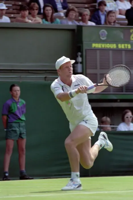 Framed Print : All England Lawn Tennis Championships at Wimbledon. Jim Courier in action during Framed Print : All England Lawn Tennis Championships at Wimbledon. Jim Courier in action during