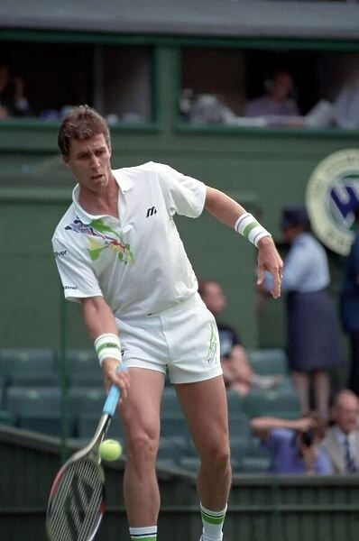 All England Lawn Tennis Championships at Wimbledon. Ivan Lendl in action against Kuhnen