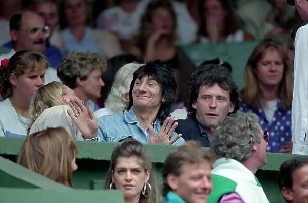 All England Lawn Tennis Championships at Wimbledon Ronnie Wood with snooker player