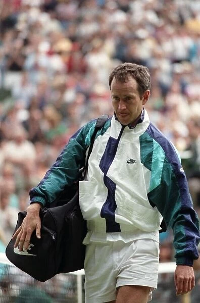 All England Lawn Tennis Championships at Wimbledon. John McEnroe leaves the court