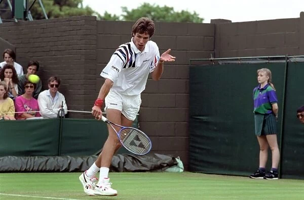 All England Lawn Tennis Championships at Wimbledon. Michael Stich in action