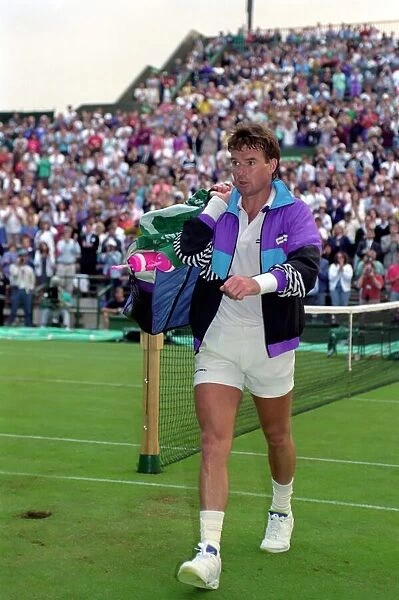 All England Lawn Tennis Championships at Wimbledon. Jimmy Connors leaves the court after