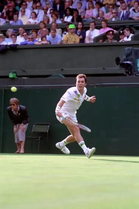 Framed Print : All England Lawn Tennis Championships at Wimbledon. Ivan Lendl in action against Kuhnen Framed Print : All England Lawn Tennis Championships at Wimbledon. Ivan Lendl in action against Kuhnen