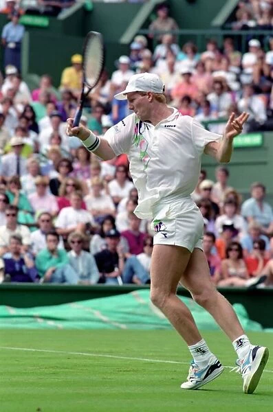 All England Lawn Tennis Championships at Wimbledon. Jim Courier in action during