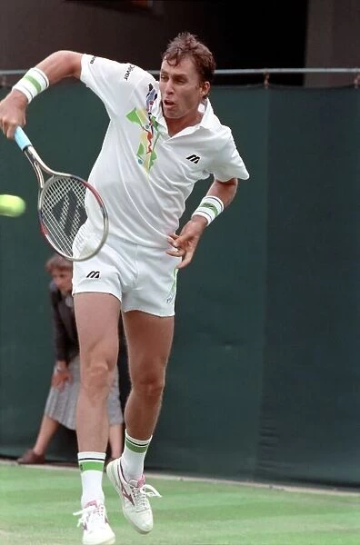 All England Lawn Tennis Championships at Wimbledon. Ivan Lendl in action during