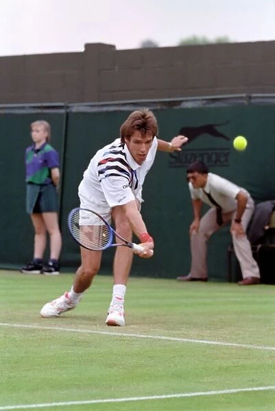 All England Lawn Tennis Championships at Wimbledon. Michael Stich in action