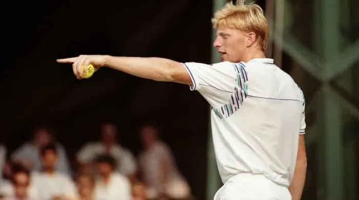 Framed Print : All England Lawn Tennis Championships at Wimbledon Mens Singles Boris Becker
