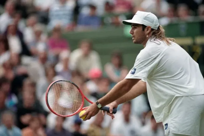 Framed Print : All England Lawn Tennis Championships at Wimbledon Mens Singles First Round match