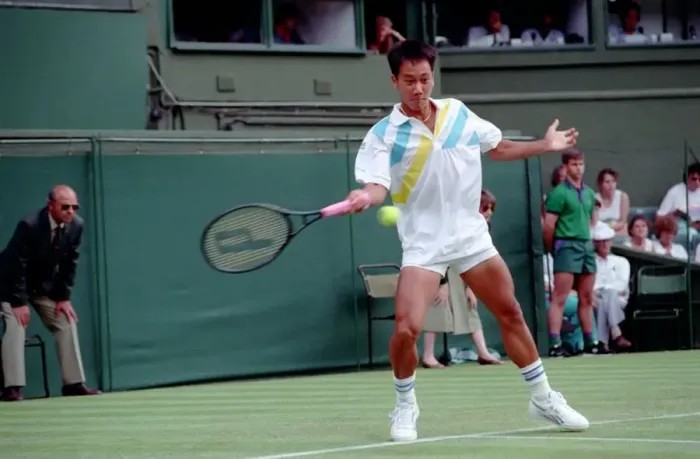 Framed Print : All England Lawn Tennis Championships at Wimbledon Michael Chang in action during