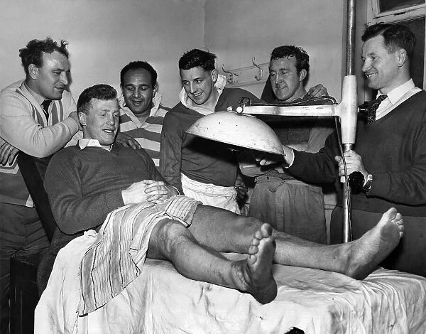 All smiles at Wigan as the treatment 'works'on the Keith Holden thigh