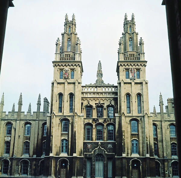 All Souls College, Oxford University, Oxfordshire. January 1972