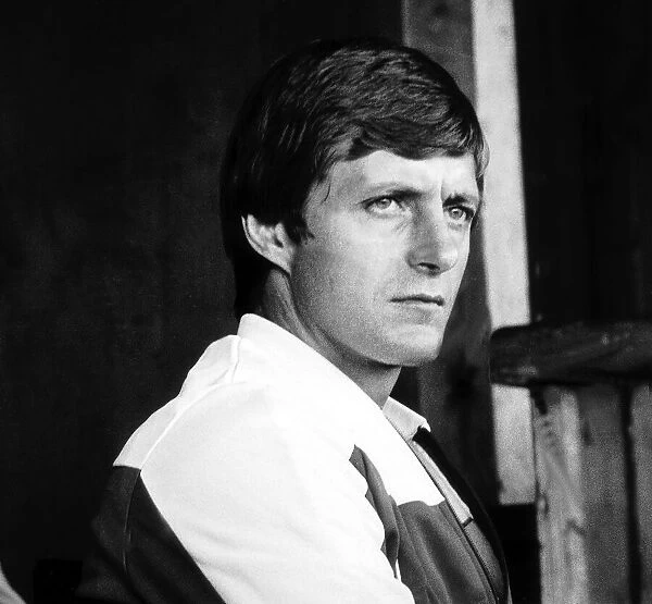 Allan Clarke, manager of Leeds United, looks unhappy during the Coventry City v Leeds