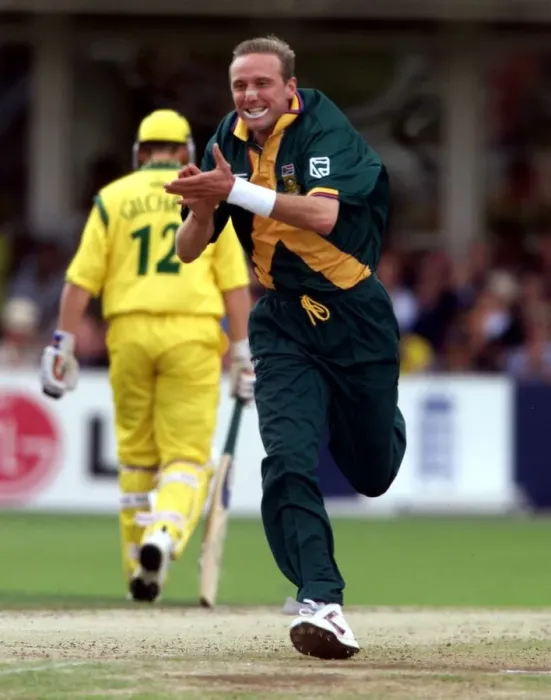 Framed Print : Allan Donald South Africa Celebrates Taking The Wicket Of Damien Fleming at the Cricket Framed Print : Allan Donald South Africa Celebrates Taking The Wicket Of Damien Fleming at the Cricket