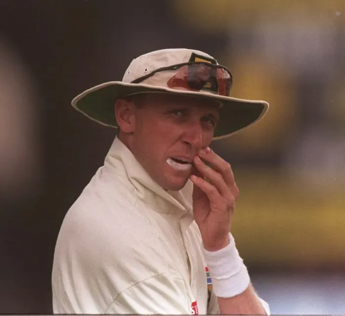 Framed Print : Allan Donald South African Cricket player July 1998 during the 4th test match