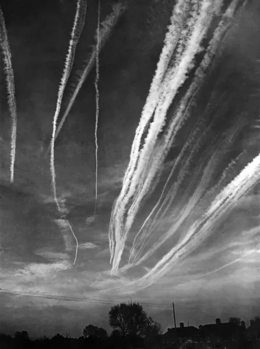 Framed Print : The Allied Air Armada leaves its vapour trails across the sky as it goes out to bomb Framed Print : The Allied Air Armada leaves its vapour trails across the sky as it goes out to bomb