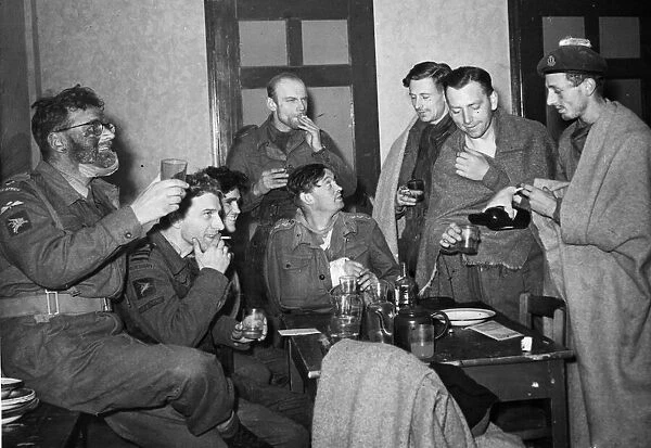 Allied troops in Holland following the liberation of Europe