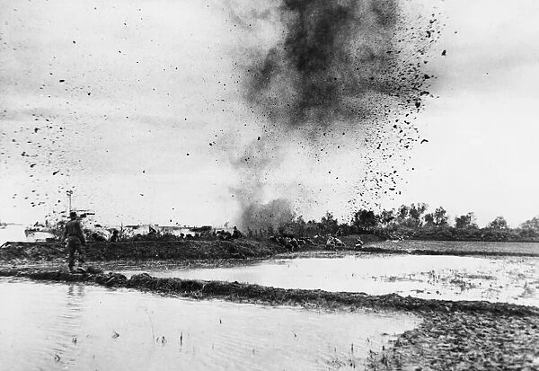 Allied troops make their way inland south of Rangoon. 18th May 1945