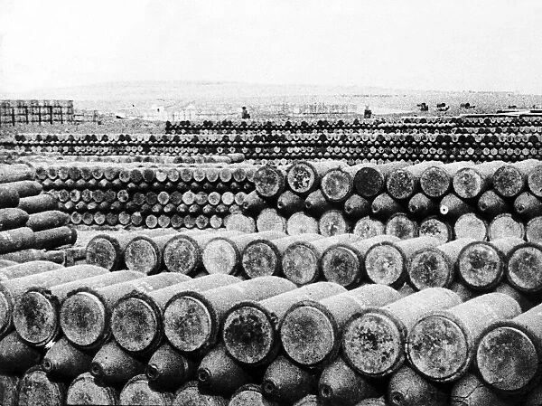 Allies ammunition supply depot near Salonika 1916 during World War One