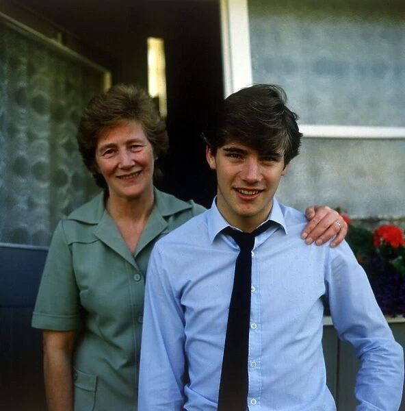 Ally McCoist with his mother Jessie August 1981